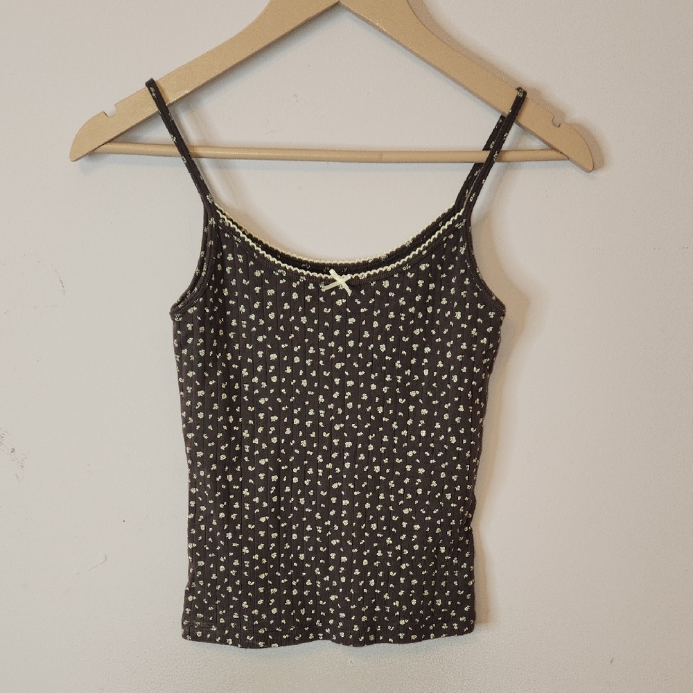 BRANDY MELVILLE Floral Camisole Top, side S
